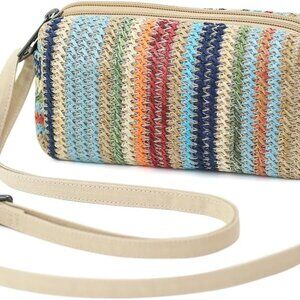 Versatile Bluestripe Crossbody Bag - Handcrafted Small Bag for Women, 4.59 oz